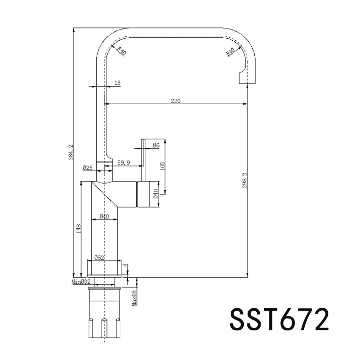 Elle 316 Sink Mixer - Image 2