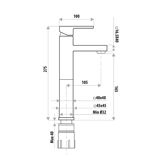Lauren Project High Rise Basin Mixer - Image 2