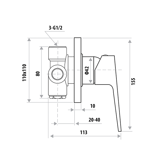 Liberty Wall Mixer - Image 2