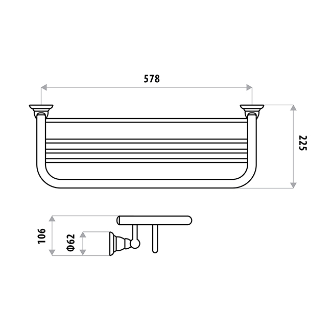 Noosa Towel RACK Chrome - Image 2