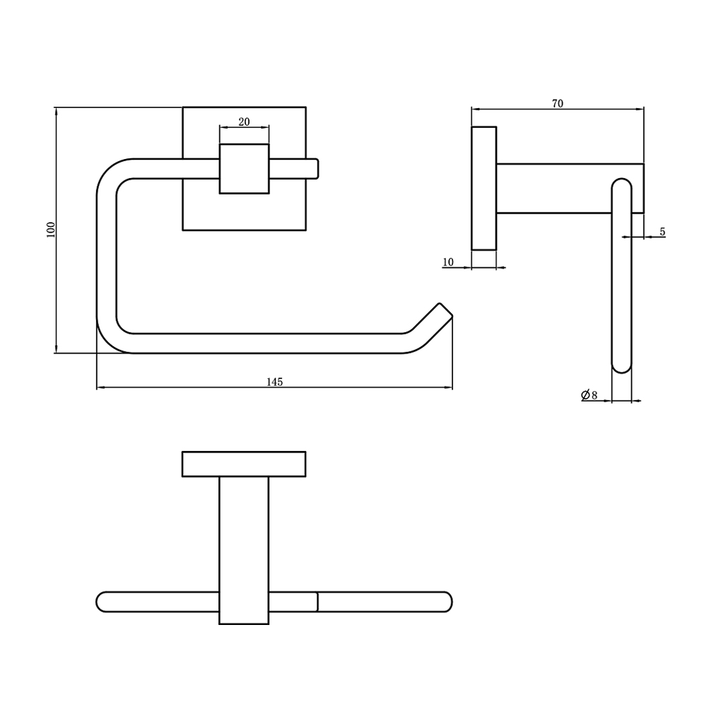 Lauren Elite Toilet Roll Holder - Image 2